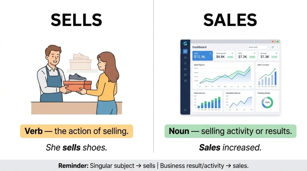 Sells vs Sales.”