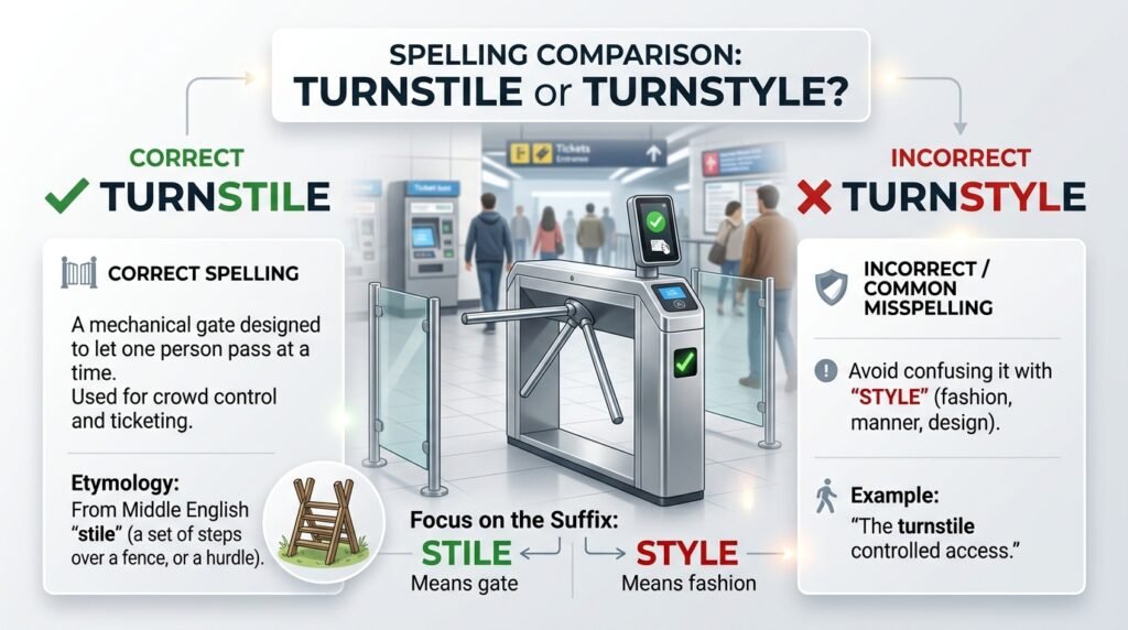 “turnstyle or turnstile.”